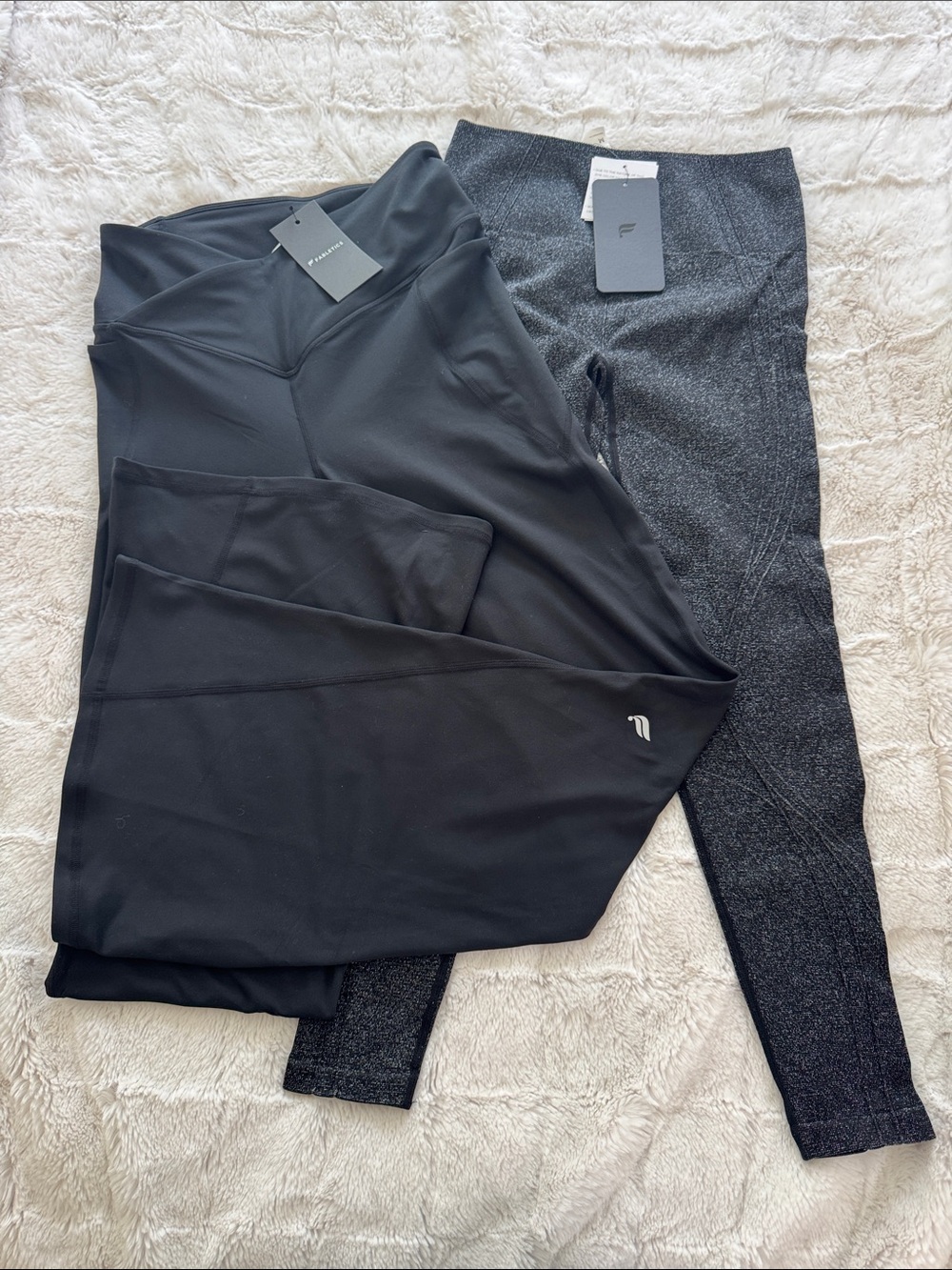 Fabletics Black & Charcoal High-Waist Leggings Duo